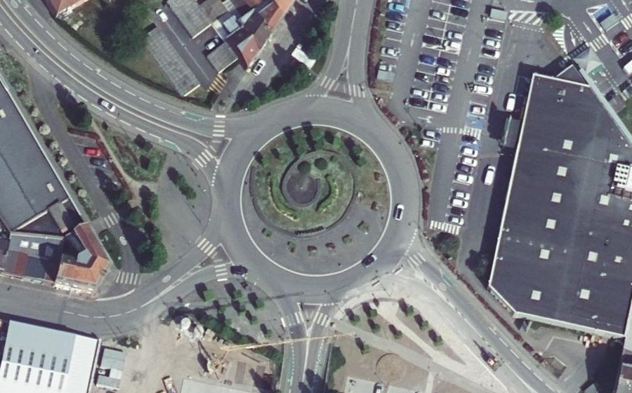 Vue aérienne de la Place de la Fraternité