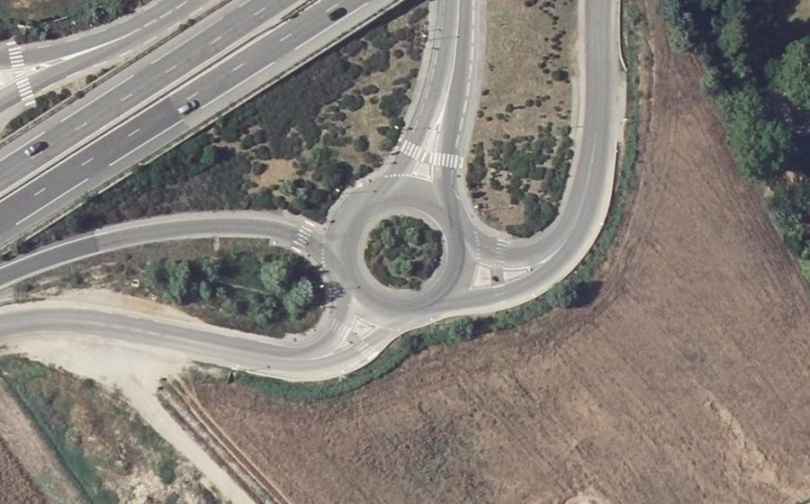 Vue aérienne du Rond-Point Comtesse d’Anselme