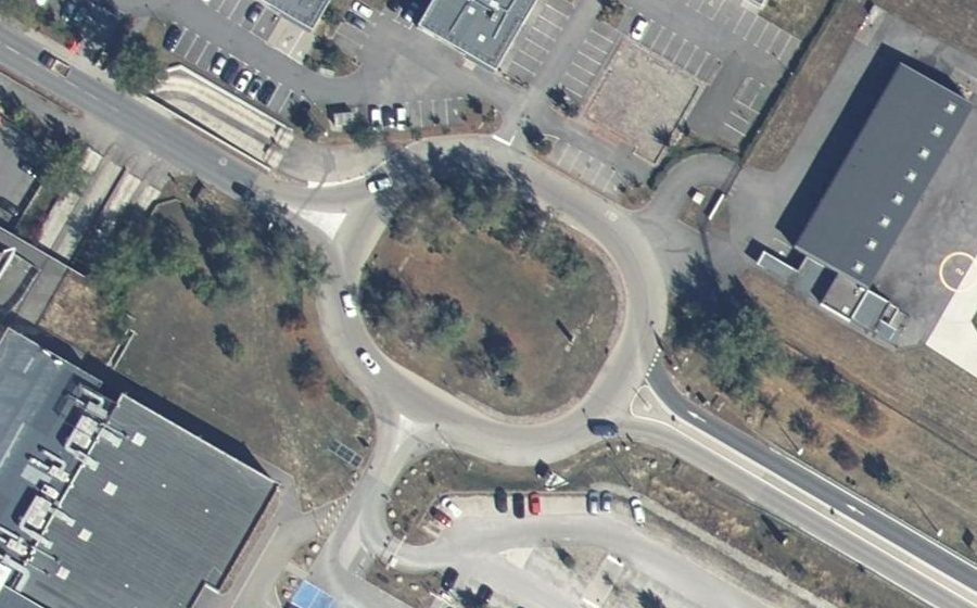 Vue aérienne du Avenue Marie Curie