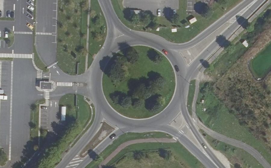 Vue aérienne du Rond-Point de la Bordé