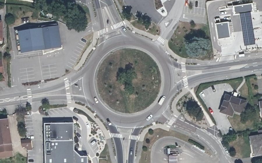 Vue aérienne du Giratoire de la Fruitière