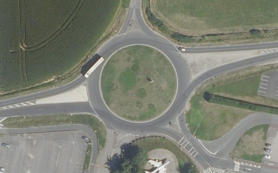 Vue aérienne du Rond-Point René Ravaud