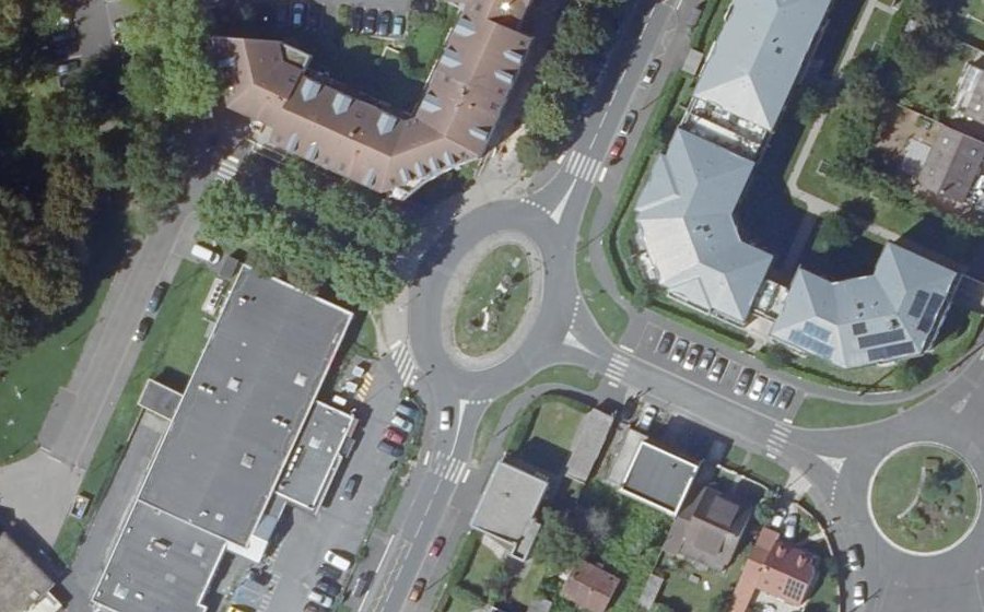 Vue aérienne du Rond-Point des Margotins
