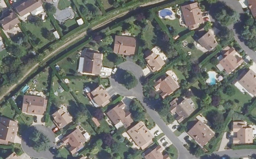 Vue aérienne du Rue de Saumur
