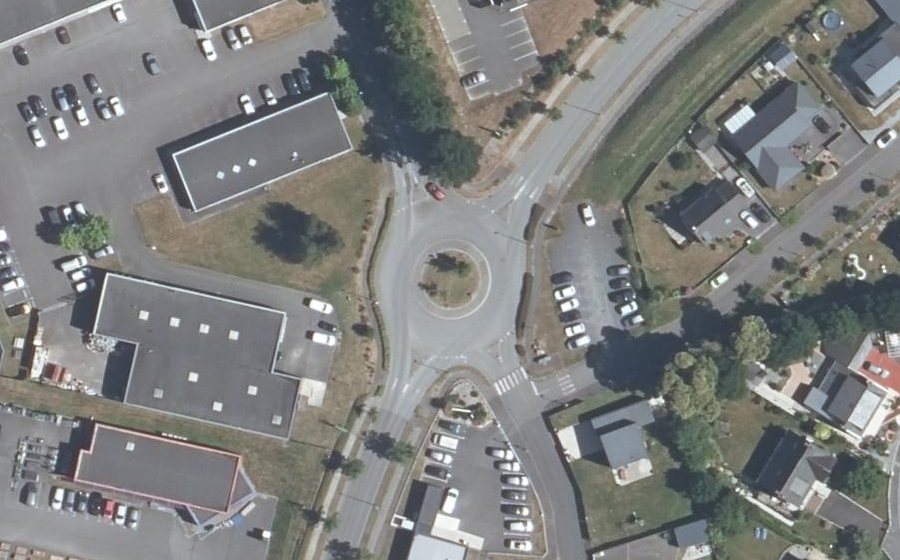 Vue aérienne du Giratoire Grande Allée