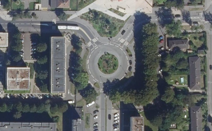 Vue aérienne du Place Paul Langevin