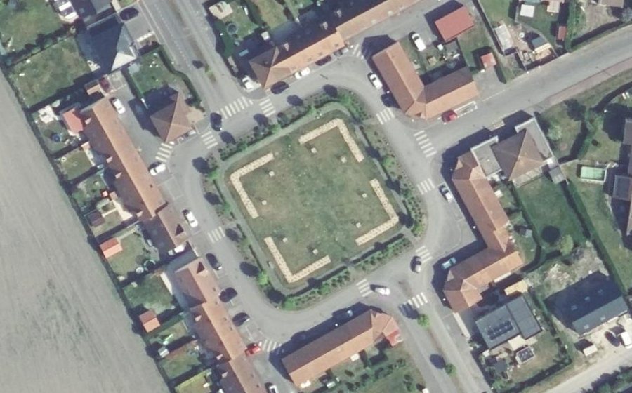 Vue aérienne du Place des Tilleuls