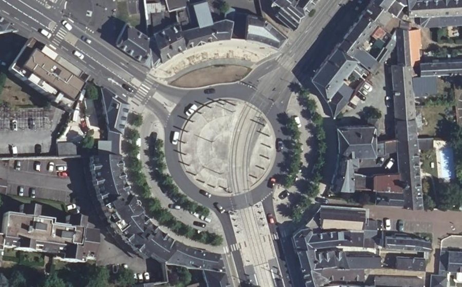 Vue aérienne du Place de la Tranchée