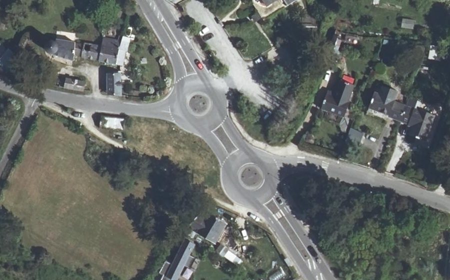 Vue aérienne du Giratoires du Général Foucher de Careil