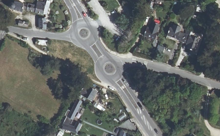 Vue aérienne du Giratoires du Général Foucher de Careil