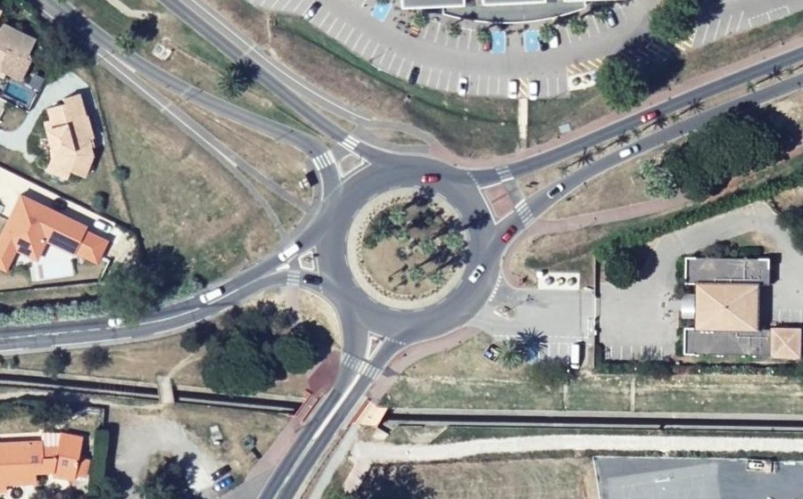 Vue aérienne du Rond-Point de La Médaille Militaire