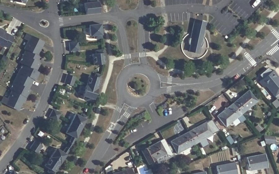 Vue aérienne du Rond-Point des Peintres