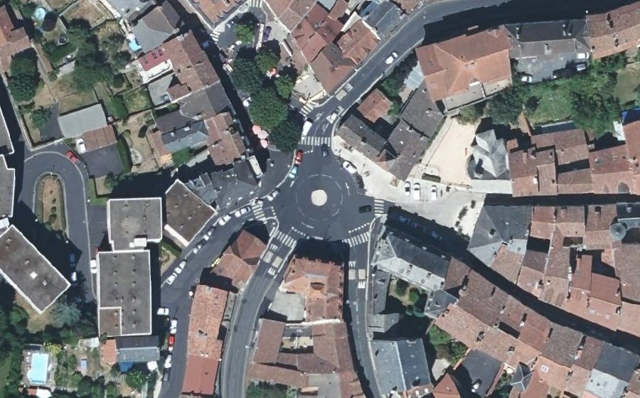 Vue aérienne du Place d'Aurinques