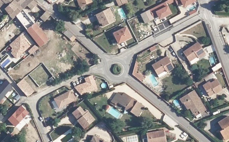 Vue aérienne du Giratoire du Ventoux
