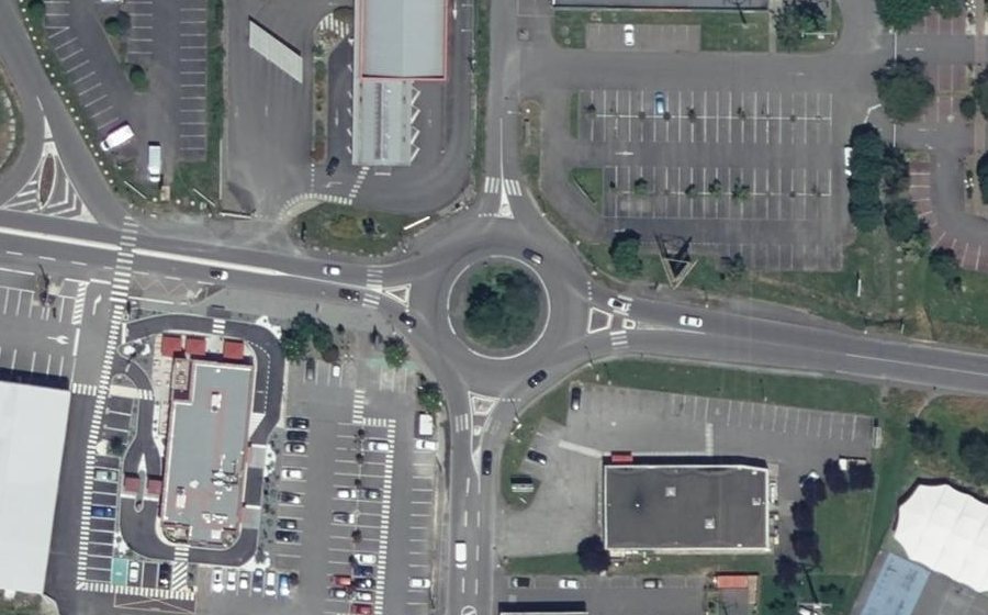 Vue aérienne du Route de Pau