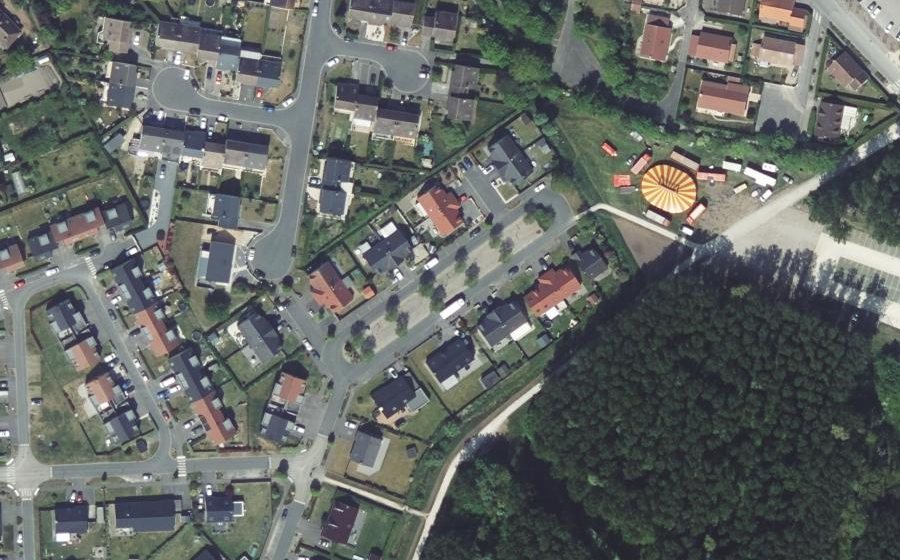 Vue aérienne du Rue des Hirondelles
