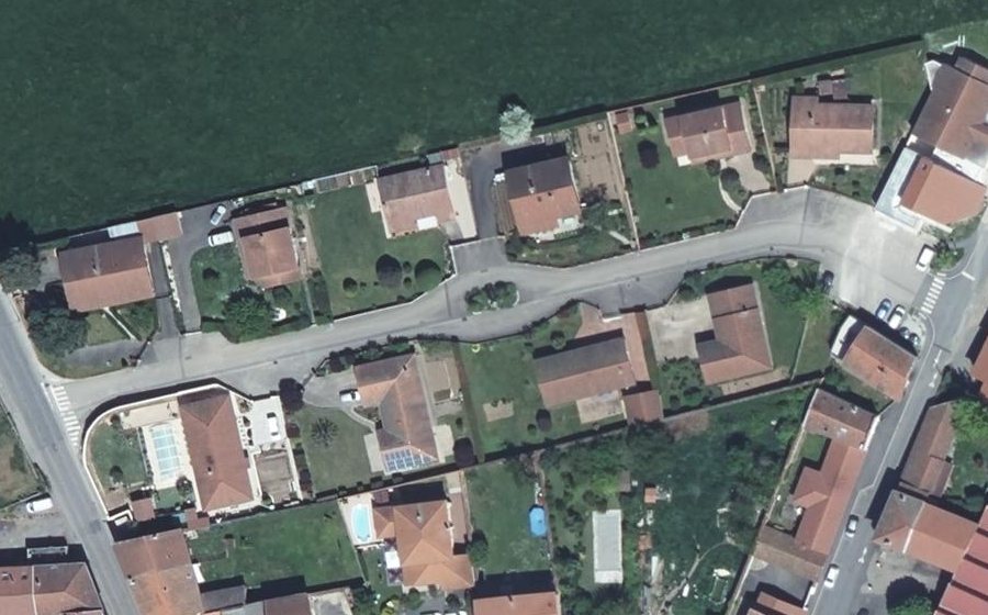 Vue aérienne du Rue de la Verchère