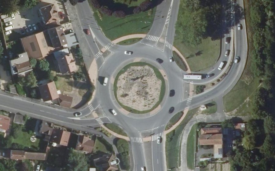 Vue aérienne du Rond-Point Jean Monnet