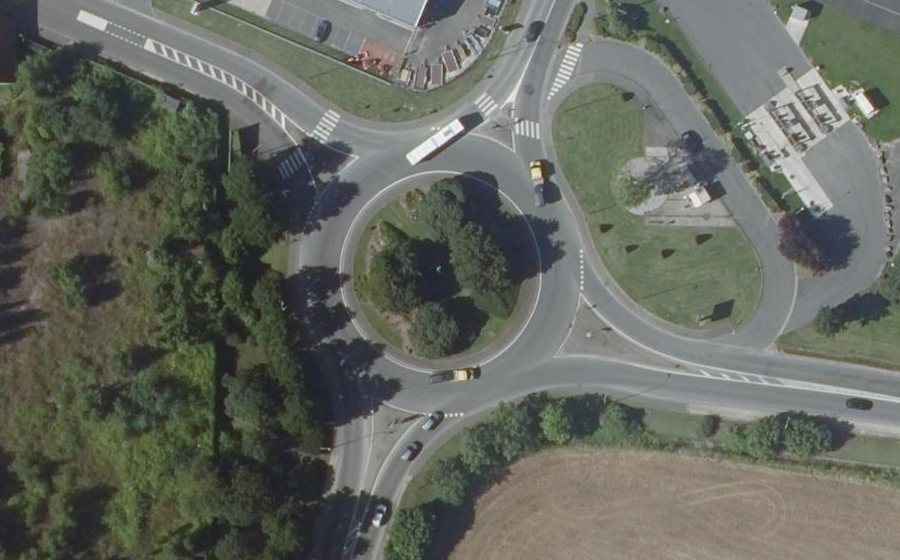 Vue aérienne du Rond-Point Jean Aizier