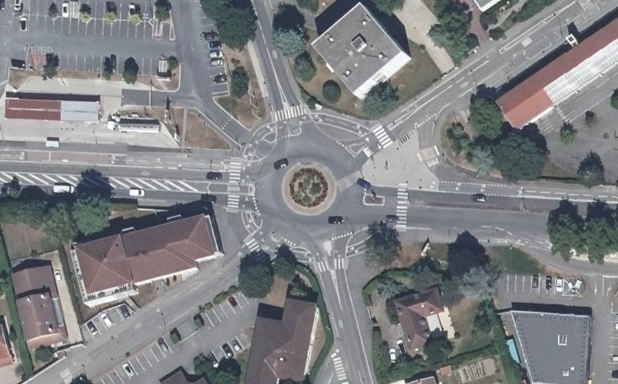 Vue aérienne du Rond-Point du Stand