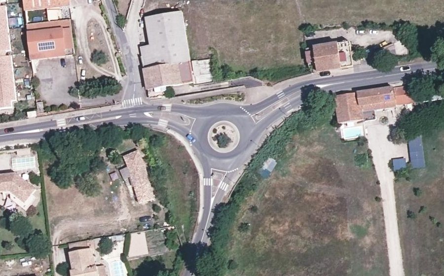 Vue aérienne du Rond-Point des Justes Parmi les Nations