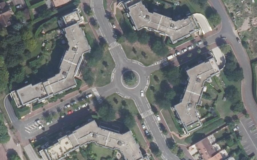 Vue aérienne du Place Michel Ange