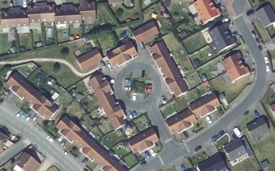 Vue aérienne du Square Guy de Maupassant