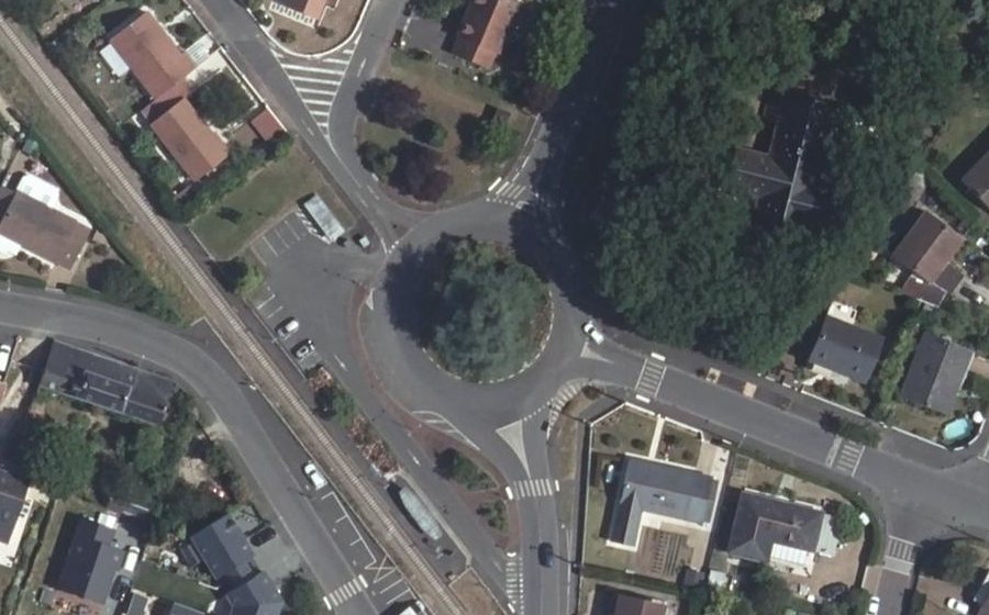 Vue aérienne du Rond-Point de la Douzillère