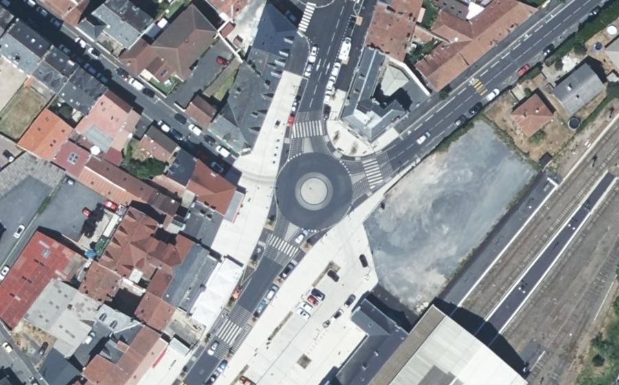 Vue aérienne du Place Pierre Semard