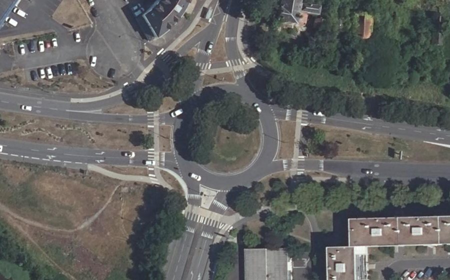 Vue aérienne du Rond-Point Saint-Sauveur