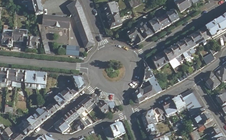 Vue aérienne du Rond-Point du Docteur Rochard