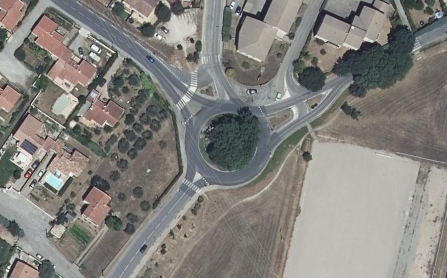 Vue aérienne du Rond-Point des Picottes