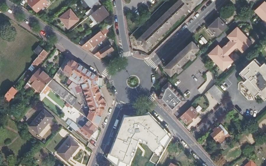 Vue aérienne du Place du Docteur Roux