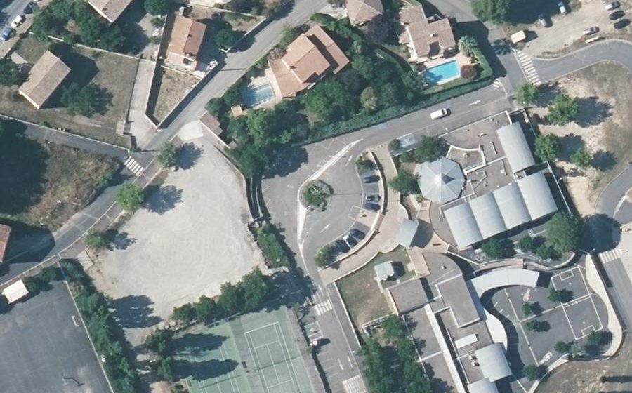 Vue aérienne du Rue de l'Abéouradou