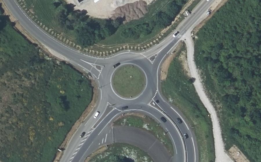 Vue aérienne du Rond-Point de la Neustrie
