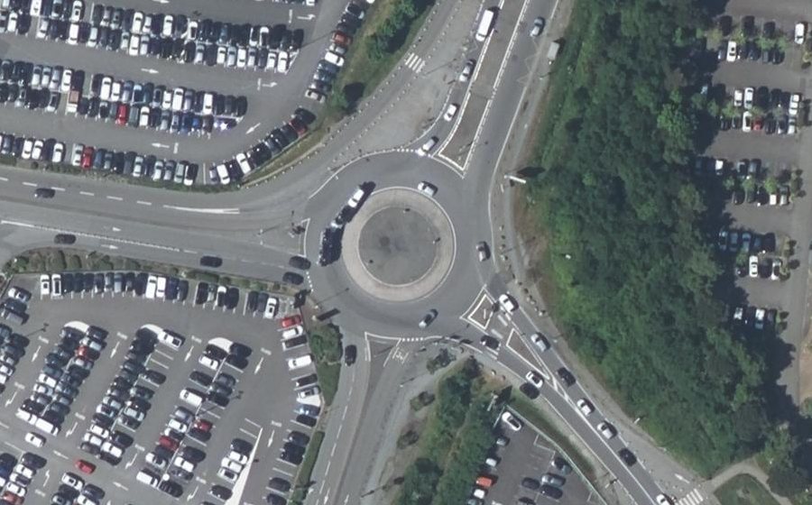 Vue aérienne du Rond-Point Clément Ader
