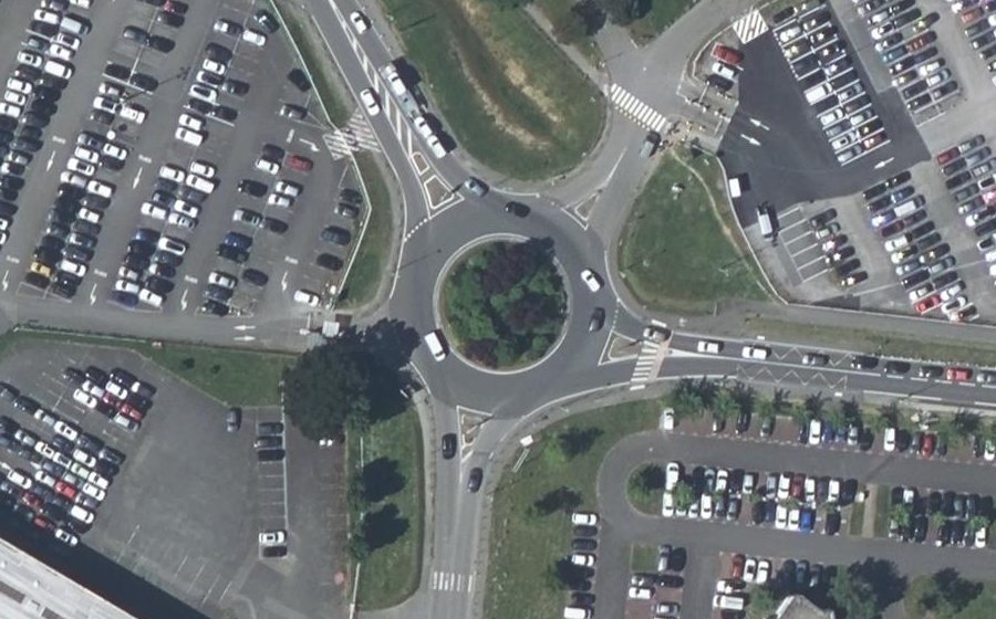 Vue aérienne du Rond-Point Charles Lindbergh