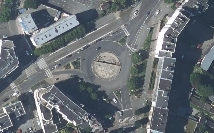 Vue aérienne de la Place des Martyrs de la Résistance