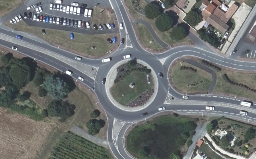 Vue aérienne du Carrefour du Riveau