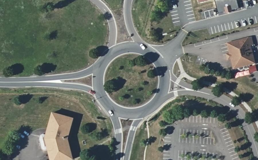 Vue aérienne du Rond-Point du Goleriau