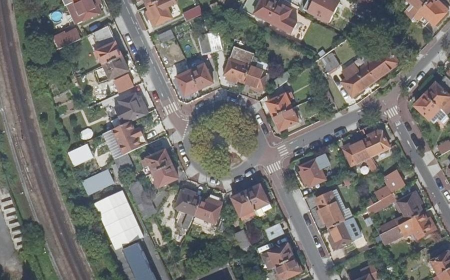 Vue aérienne de la Place de Neuflize