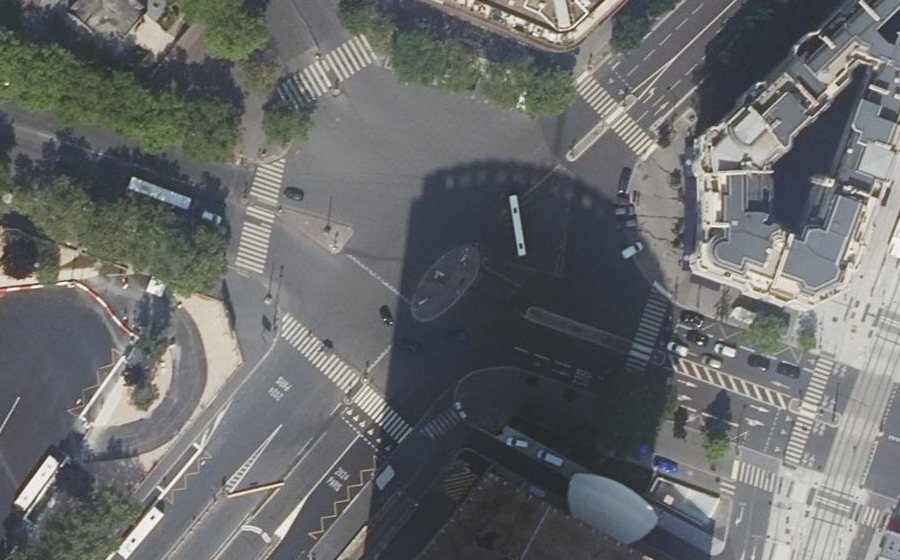 Vue aérienne du Place du Général Kœnig