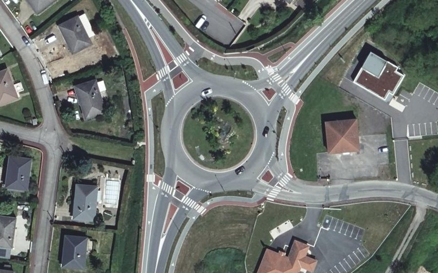 Vue aérienne du Rond-point des Peyrardes