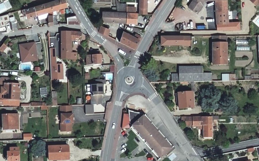 Vue aérienne du Rond-Point de la Croix Rapeau