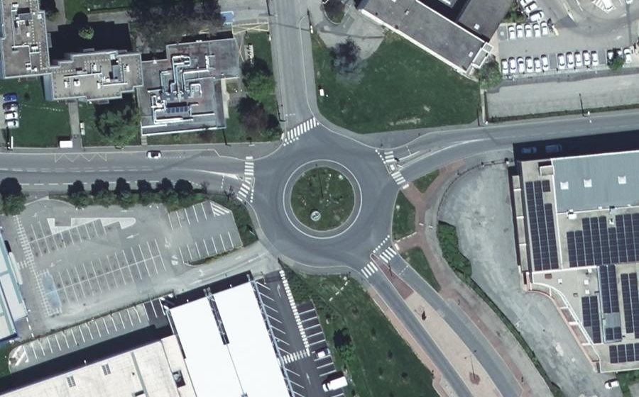 Vue aérienne du Rond-Point Andréi Kivllev