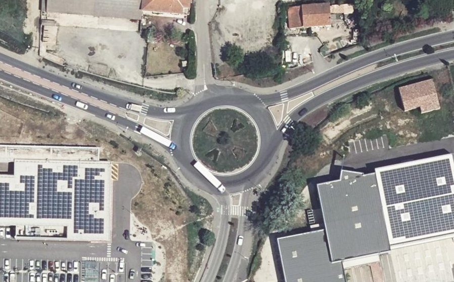 Vue aérienne du Giratoire du Barret