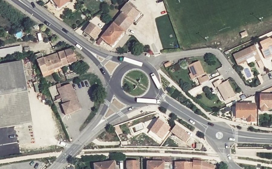 Vue aérienne du Giratoire du Portail