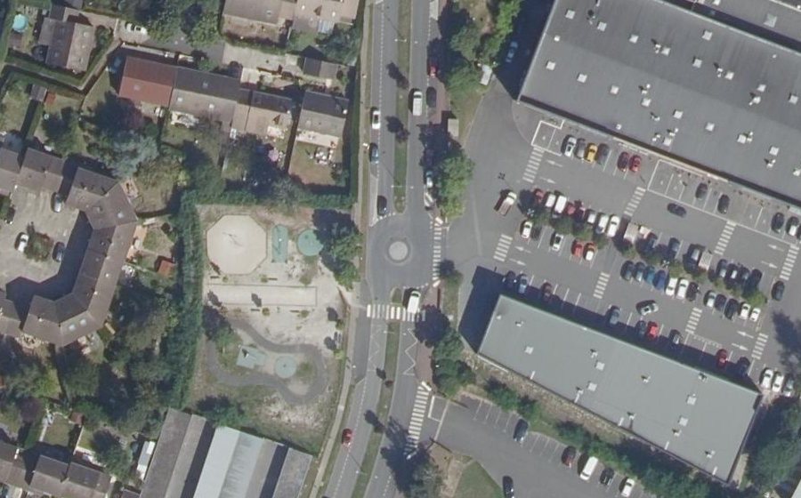 Vue aérienne du Rue d'Orsonville