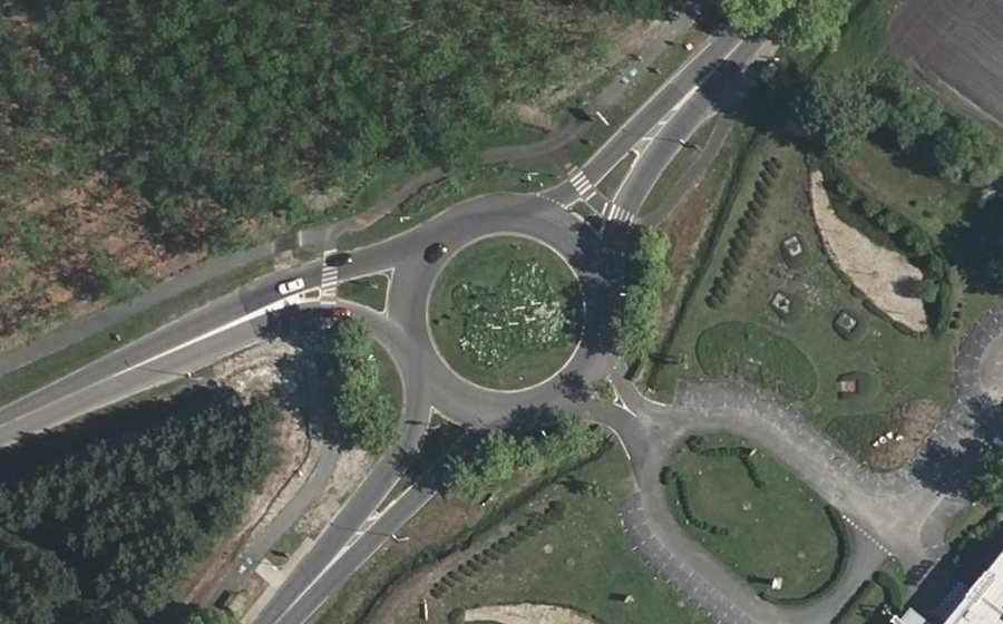 Vue aérienne du Rond-Point de l'Europe