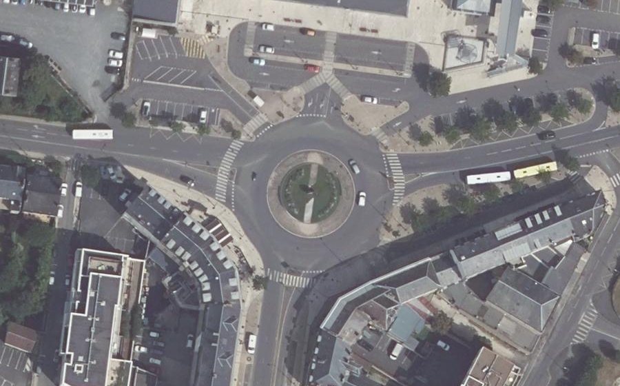 Vue aérienne du Place du Général Leclerc
